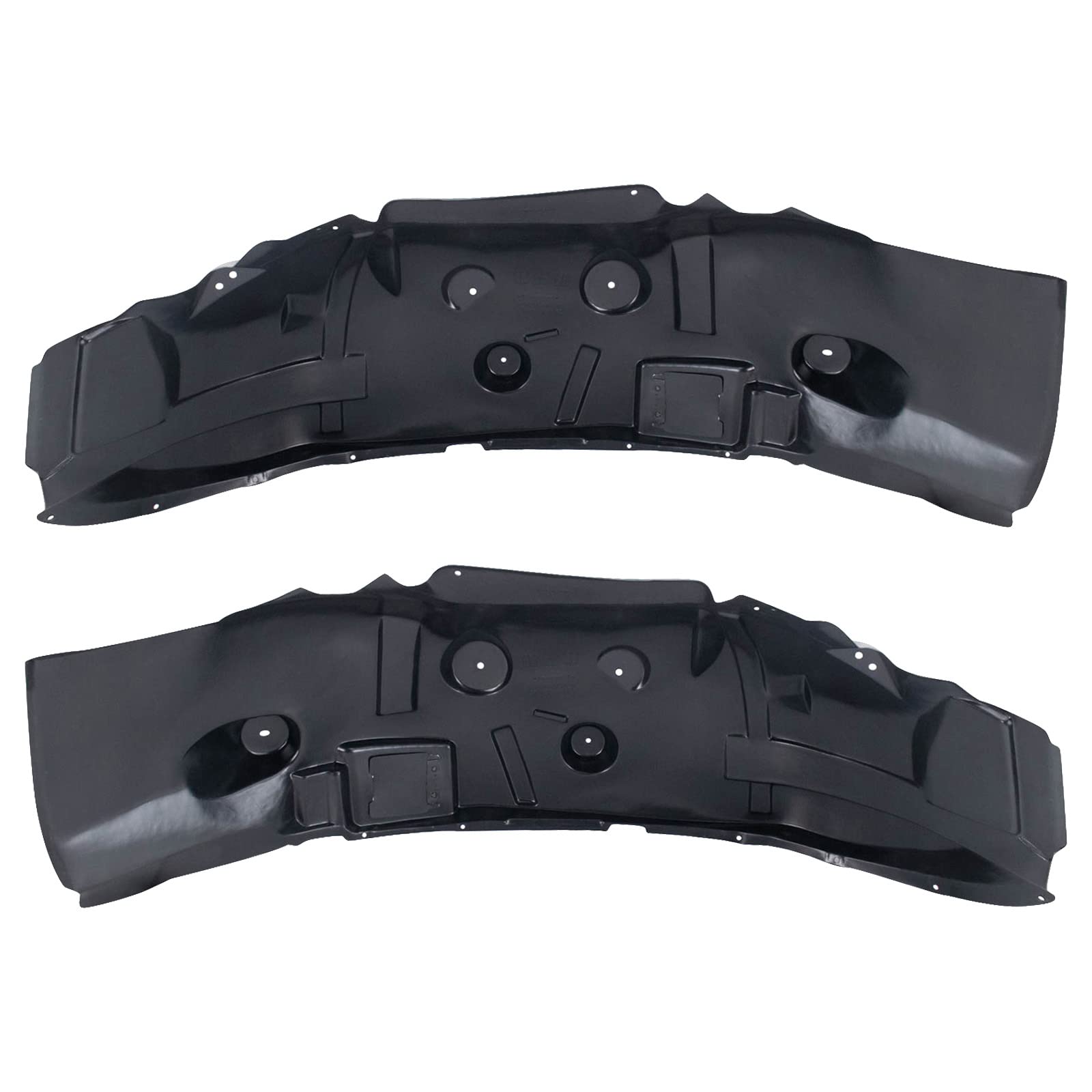 Trq Black Stainless Steel Inner Fender Liner Set Compatible With 2010 Dodge Ram 2500/3500 2011-2013 Ram 2500/3500 (2 Piece)