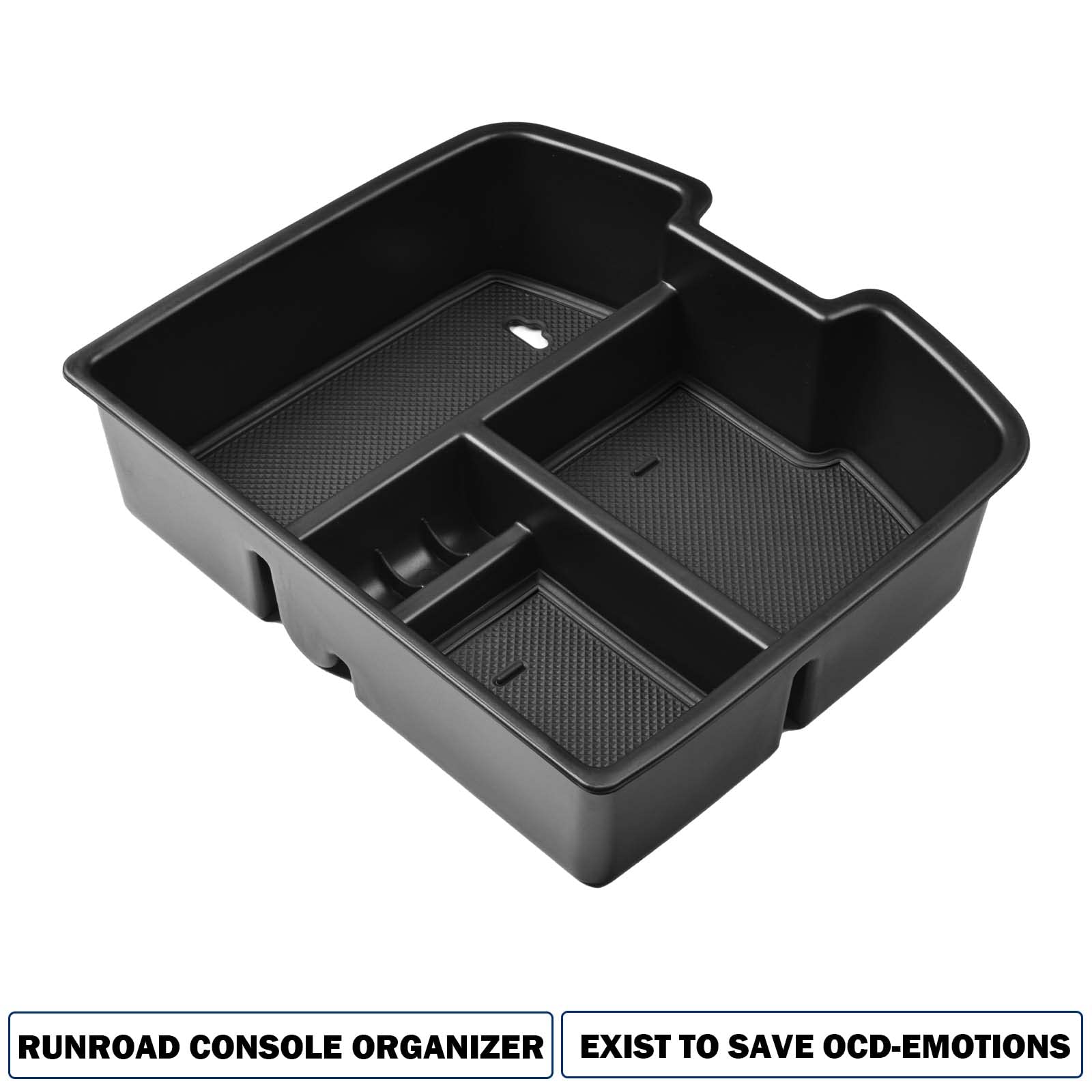 RUNROAD Console Organizer Compatible with 2007-2014 GMC Sierra 2500 3500/Chevy Silverado 2500 3500/Tahoe/Yukon XL/Suburban 1500