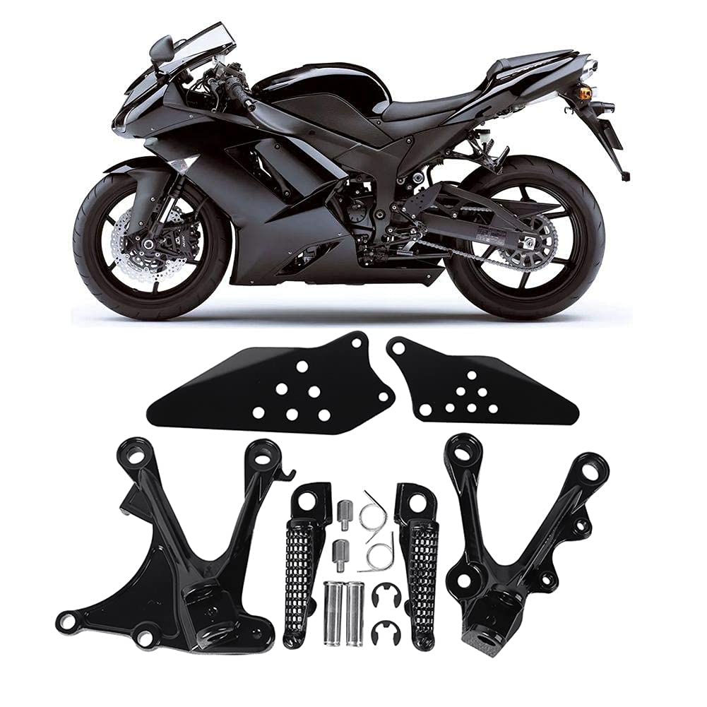 Front Rider Foot Pegs Bracket For Kawasaki Zx6R Zx-6R 2005 2006 2007 2008 Zx636 2005 2006