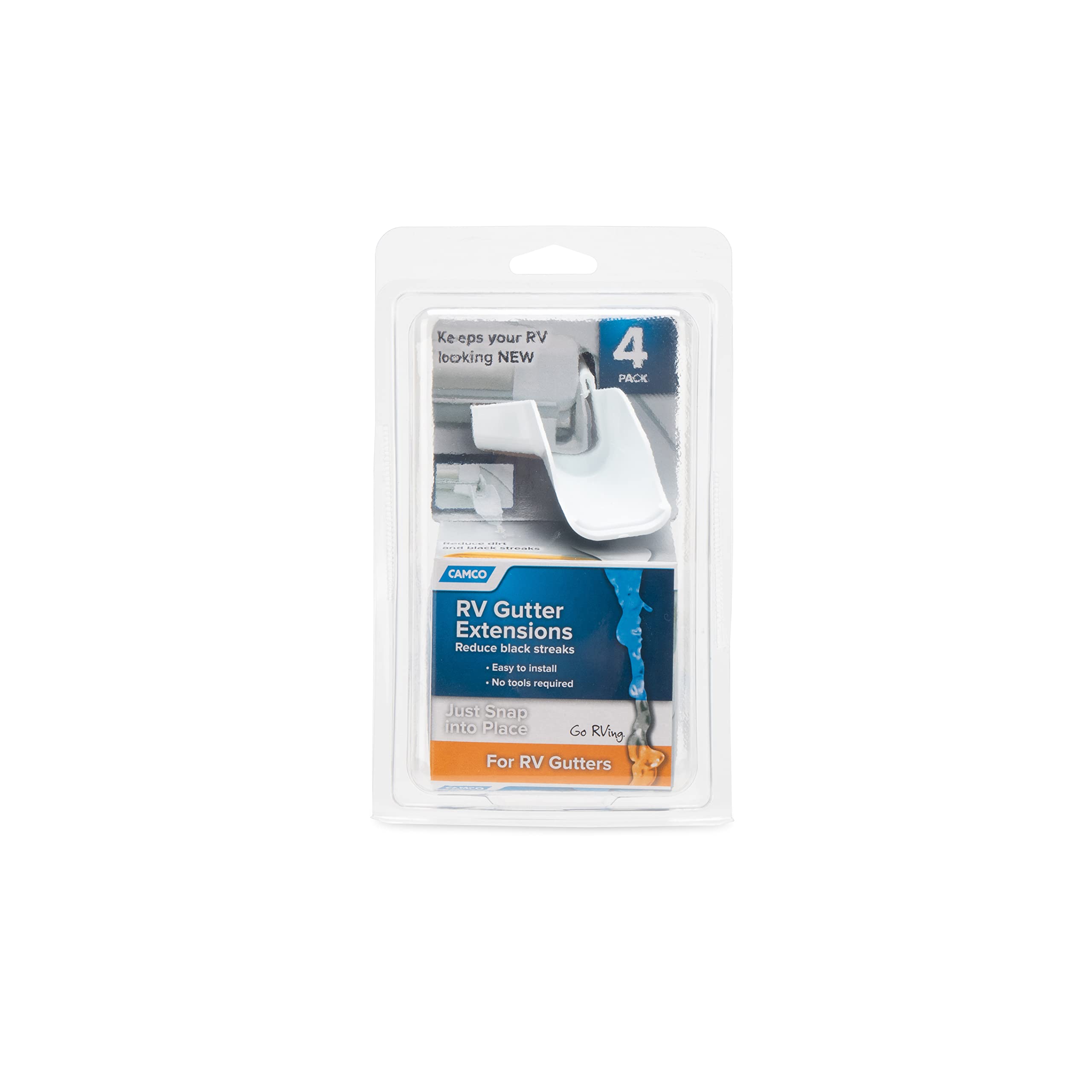 Camco 42123 Rv Gutter Extensions, 4-Pk. - Quantity 4