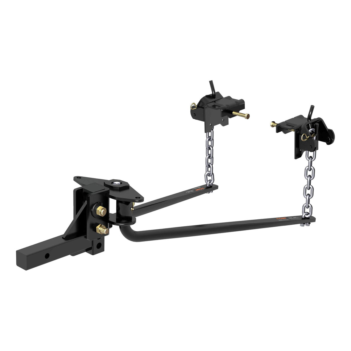 Curt 17050 Round Bar Weight Distribution Hitch With Integrated Lubrication, Up To 6K, 2-Inch Shank