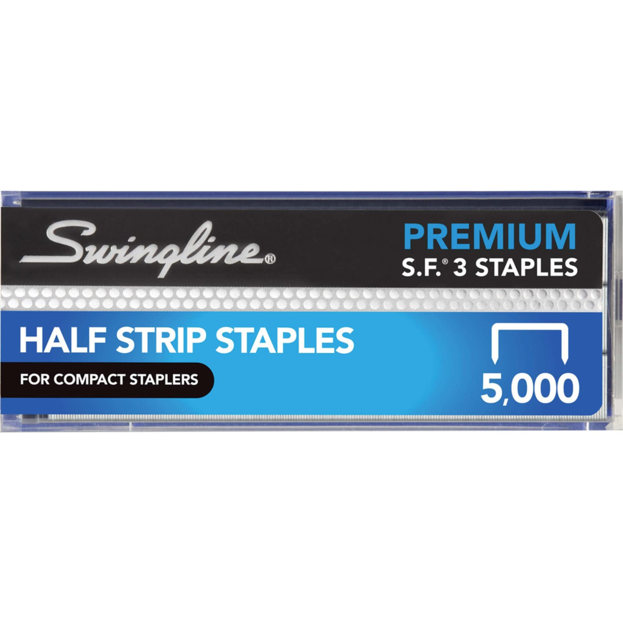 Swingline 35440 S.F. 3 Premium Chisel Point 105 Count Half-Strip Staples 5000/Box