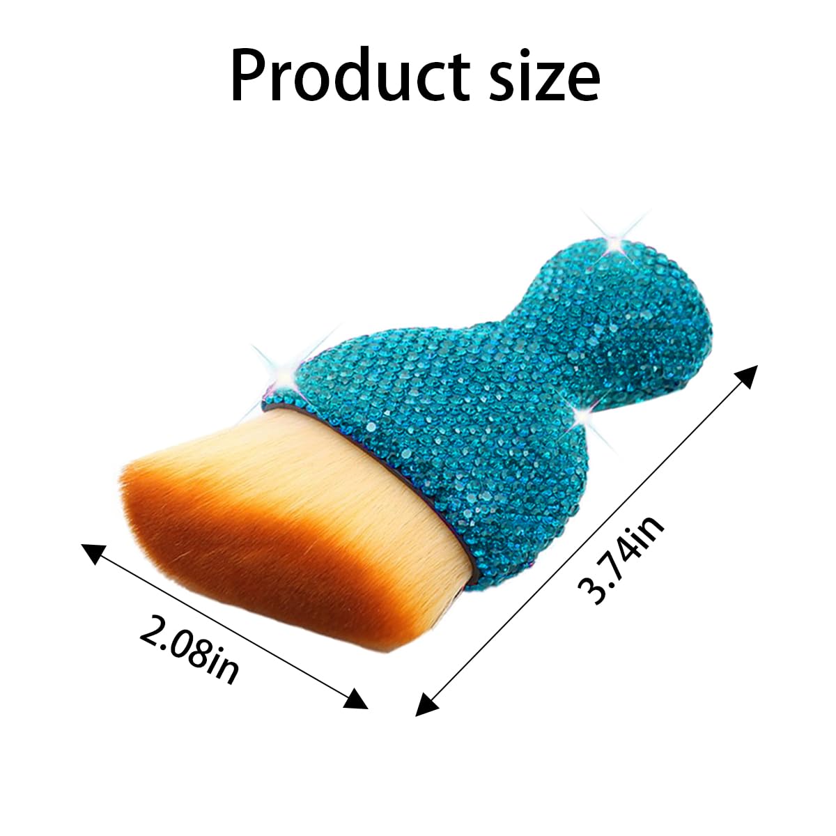 Zipelo Auto Interior Dust Brush, Car Detailing Cleaner Brush With Diamond, Bling Handle Soft Bristle Dusting Tool, Scratch Free