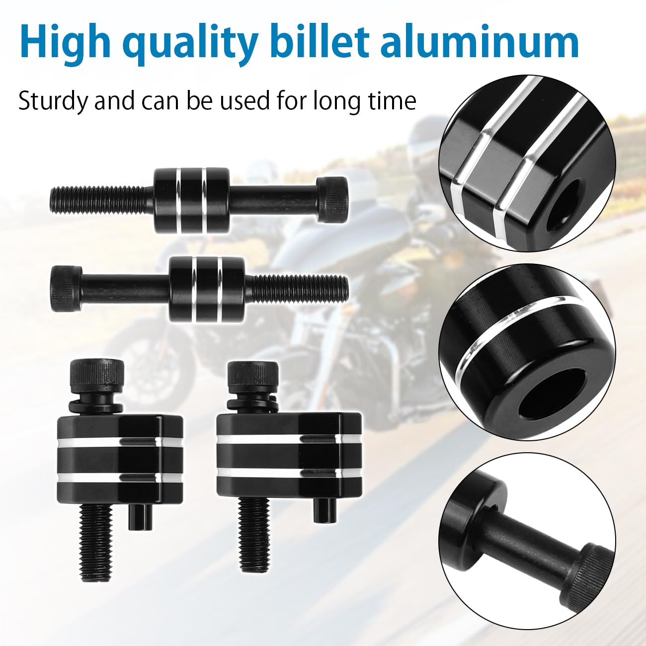 Aufer Driver Floorboard Outward Extension 1' Spacer Extenders Kit Compatible With For 2009-2023 Touring Road Kings Street Glide Road Glides Electra Glides And 2009-2013 Fl Trikes