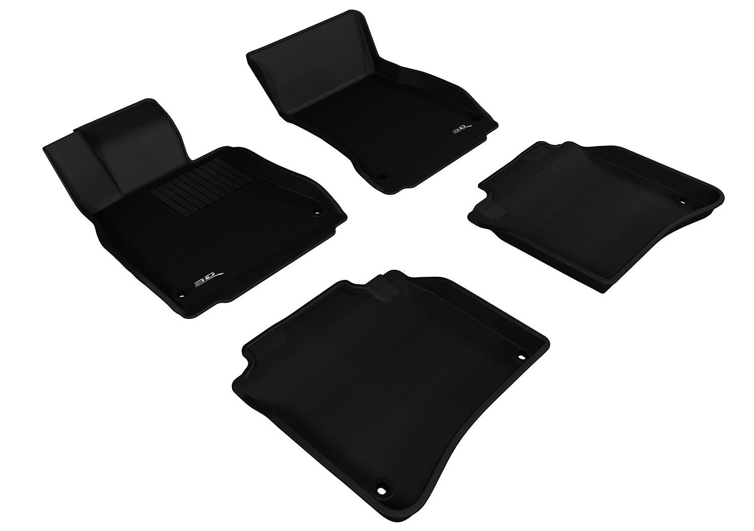 3D Maxpider Custom Fit Kagu Floor Mat (Black) Compatible With Mercedes-Benz S-Class / S63/S65 Amg Sedan (W222) 2014-2020 - Full 