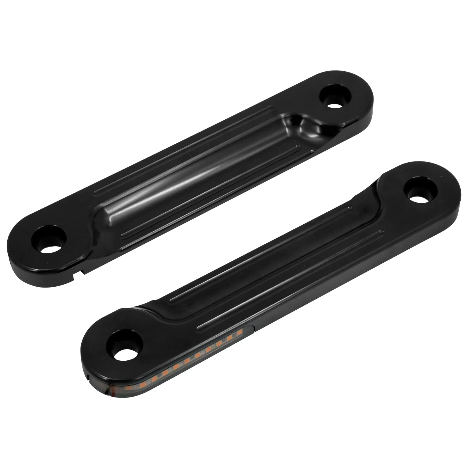 Hdbubalus Motorcycle Front Flush Fork Turn Signals Brackets Shock Absorber Led Side Lamp For Harley Touring Street Glide Road Ki