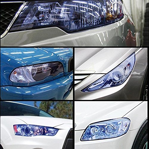 Diyah 12 X 48 Inches Self Adhesive Headlight, Tail Lights, Fog Lights Tint Vinyl Film (Light Blue)