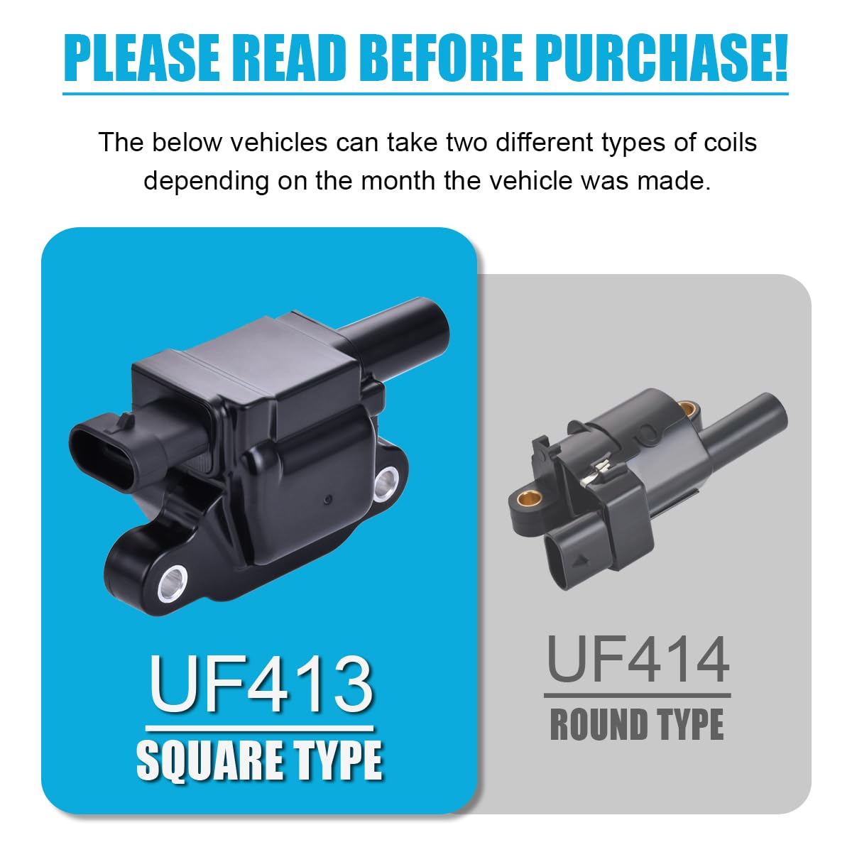 MAS 8 Pack UF413 Ignition Coil & Iridium Spark Plug and 8.5mm Wires Set Compatible with Buick Cadillac Chevy GMC Hummer Escalade