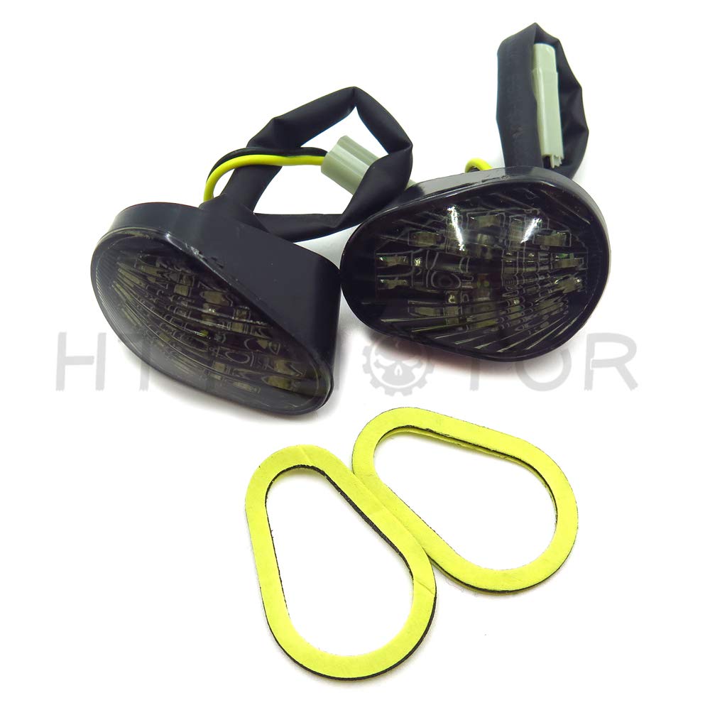 Httmt Mt224-004-Sk Smoke Led Flush Mount Turn Signal Compatible With Yzfr6 2003-2005 R6S 2006-2007