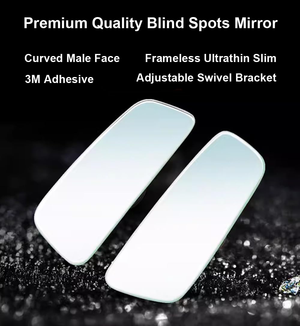 Blind Spot Mirror 2 Pack, Convex Mirror Car Blind Spot Car Mirror Blindspot Mirror For Car, Side Mirror Blindspot Rearview Mirror Accessories Car Accessories (3.66'X1.30')