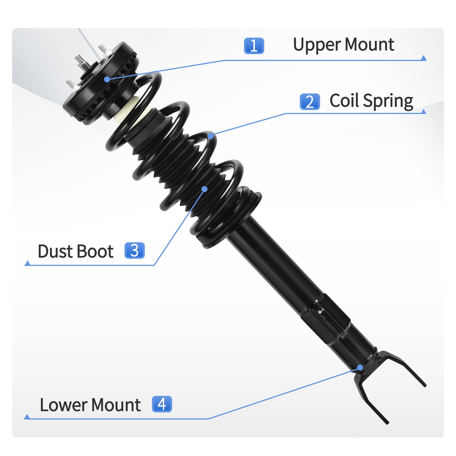 Yitamotor Front Complete Strut Quick Struts Shocks And Coil Spring Assembly Compatible With 2013-2022 Dodge Challenger, 2012-201