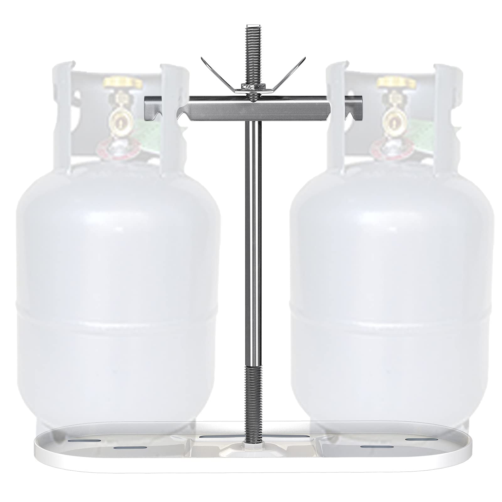 Rvmate Rv Dual Propane Tank Mounting Rack For 20 Lbs Tanks, For Travel Trailer Hitch Frame