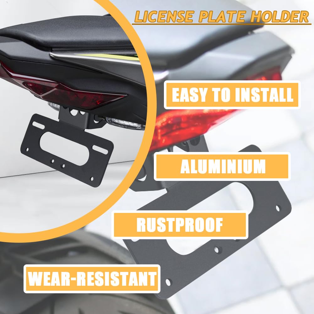 Rearace Motorcycle Fender Eliminator Compatible With 2024 2023 2022 2021 2020 2019 Zx-6R 636, Tail Tidy Fit For Zx-6R 636 2024 2023 2022 2019 2020 2021 Fender Eliminator Bracket