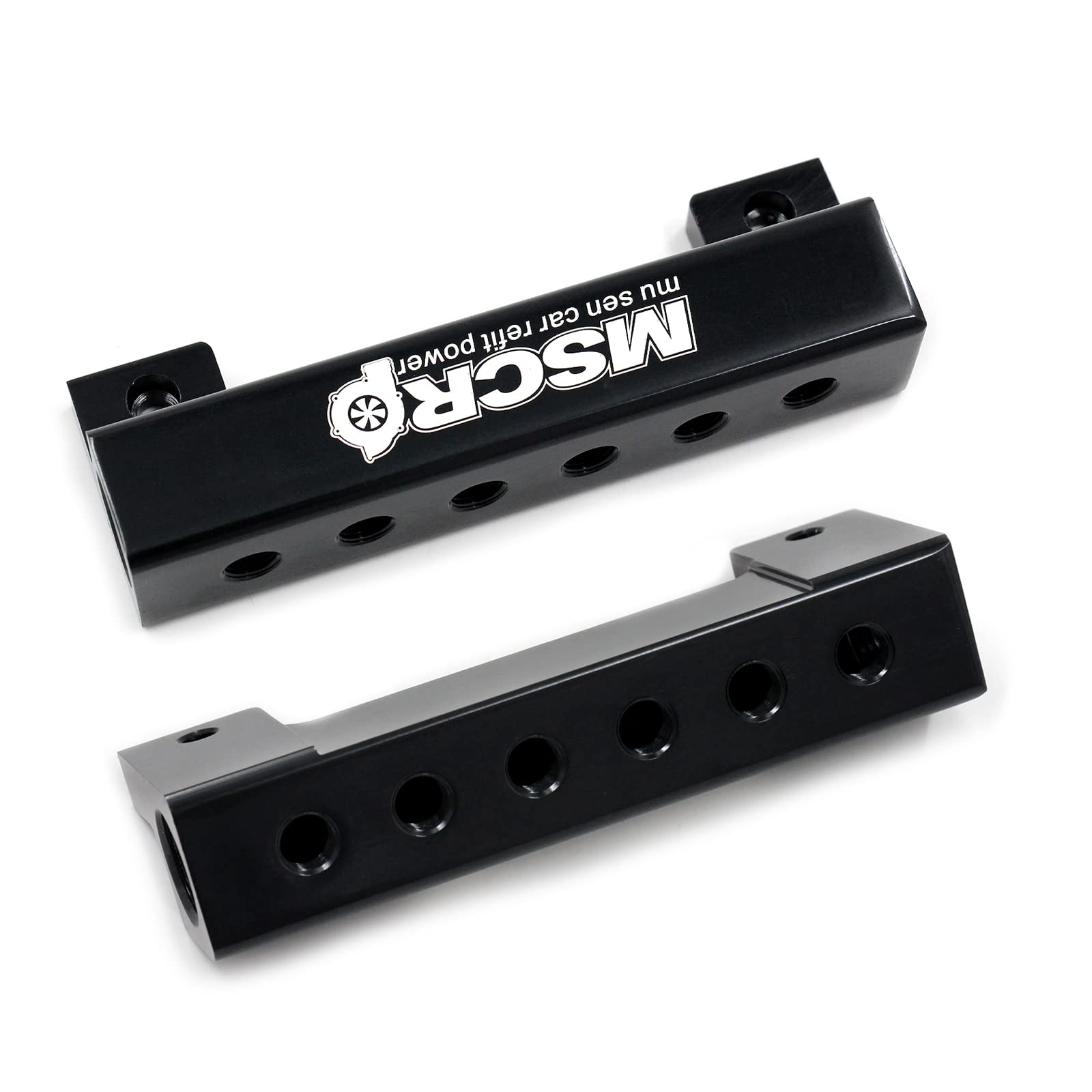 6 Port Vacuum Block Intake Manifold Kit Fuel Wastegate Turbo Boost 1/8Npt For Racing