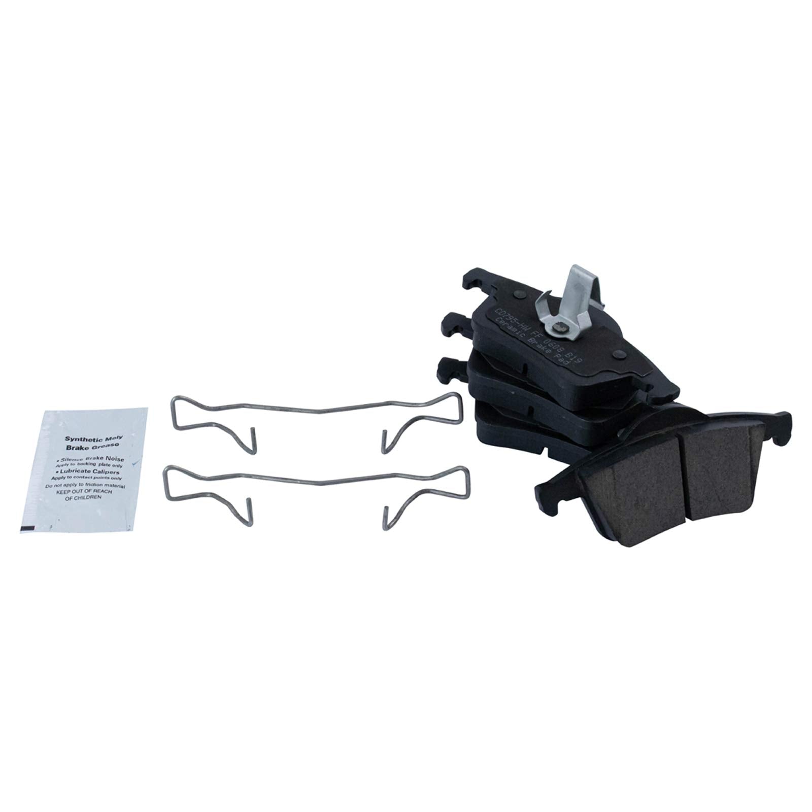 Trq Rear Brake Pad & Rotor Kit Brake Pads Brake Rotor Ceramic Compatible With 2001-2009 Volvo S60 1999-2006 S80 2001-2006 V70 20