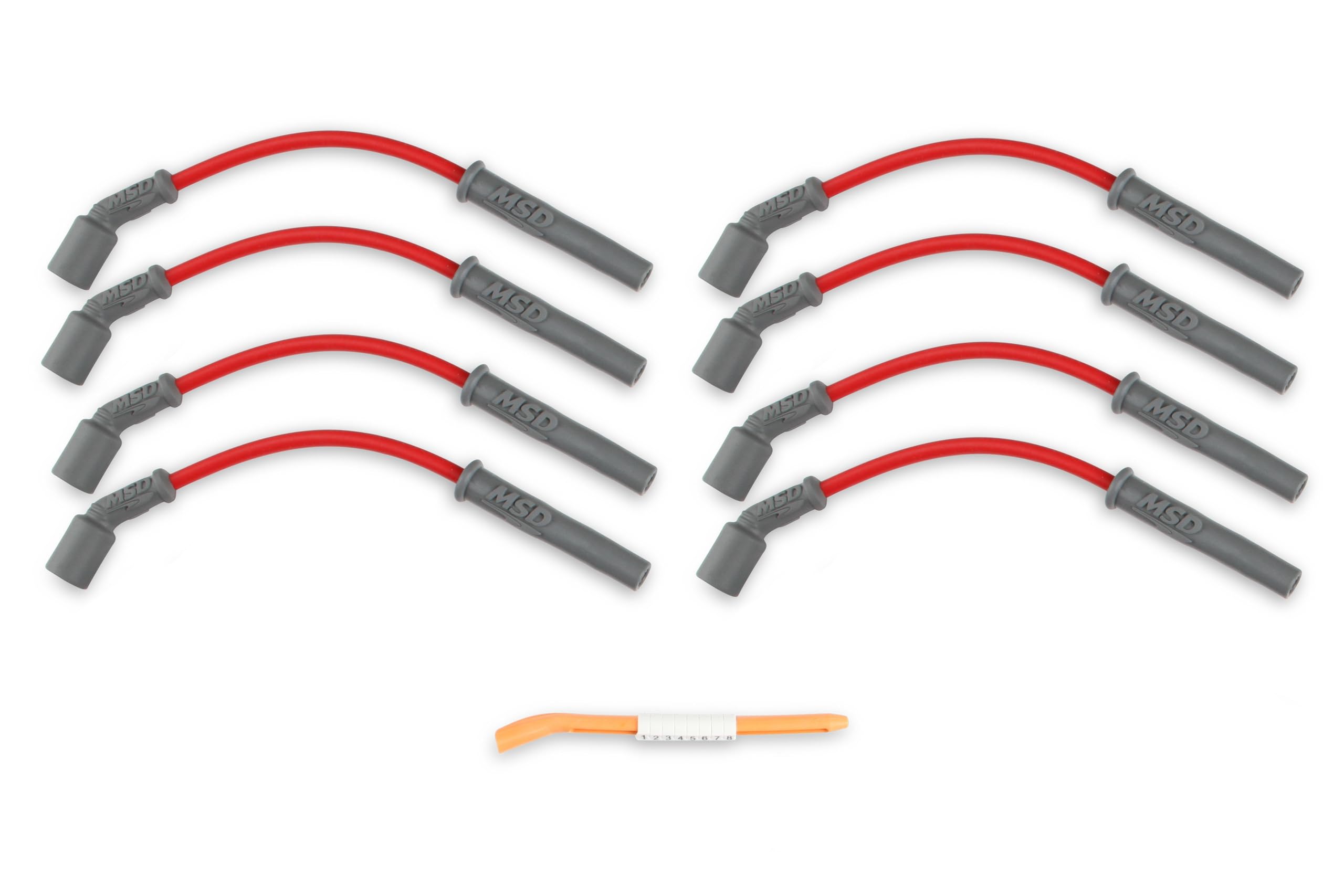 Msd 32829 Super Conductor Spark Plug Wire Set, Red