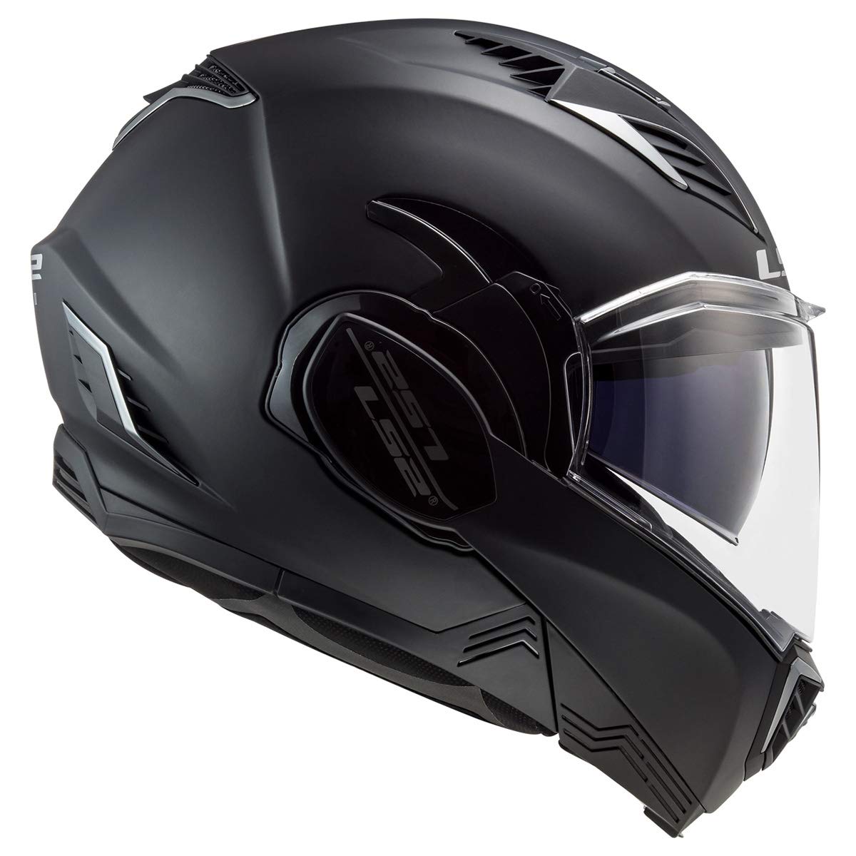 Ls2 Helmets Valiant Ii Blackout Valiant Ii Modular Helmet (Matte Black - X-Small)