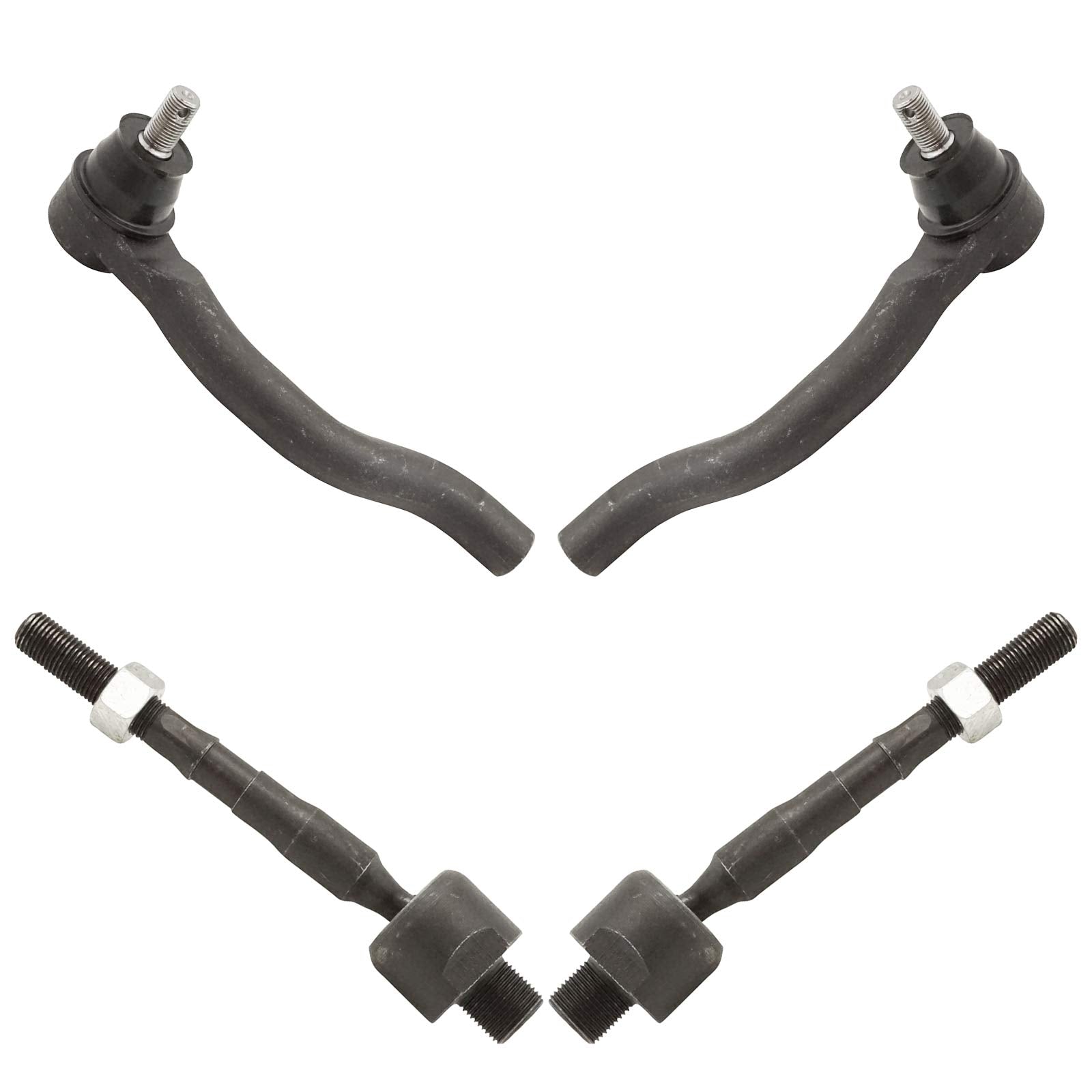 Trq Front Inner And Outer Tie Rod Set Compatible With 2013-2022 Acura Ilx 2012-2015 Honda Civic