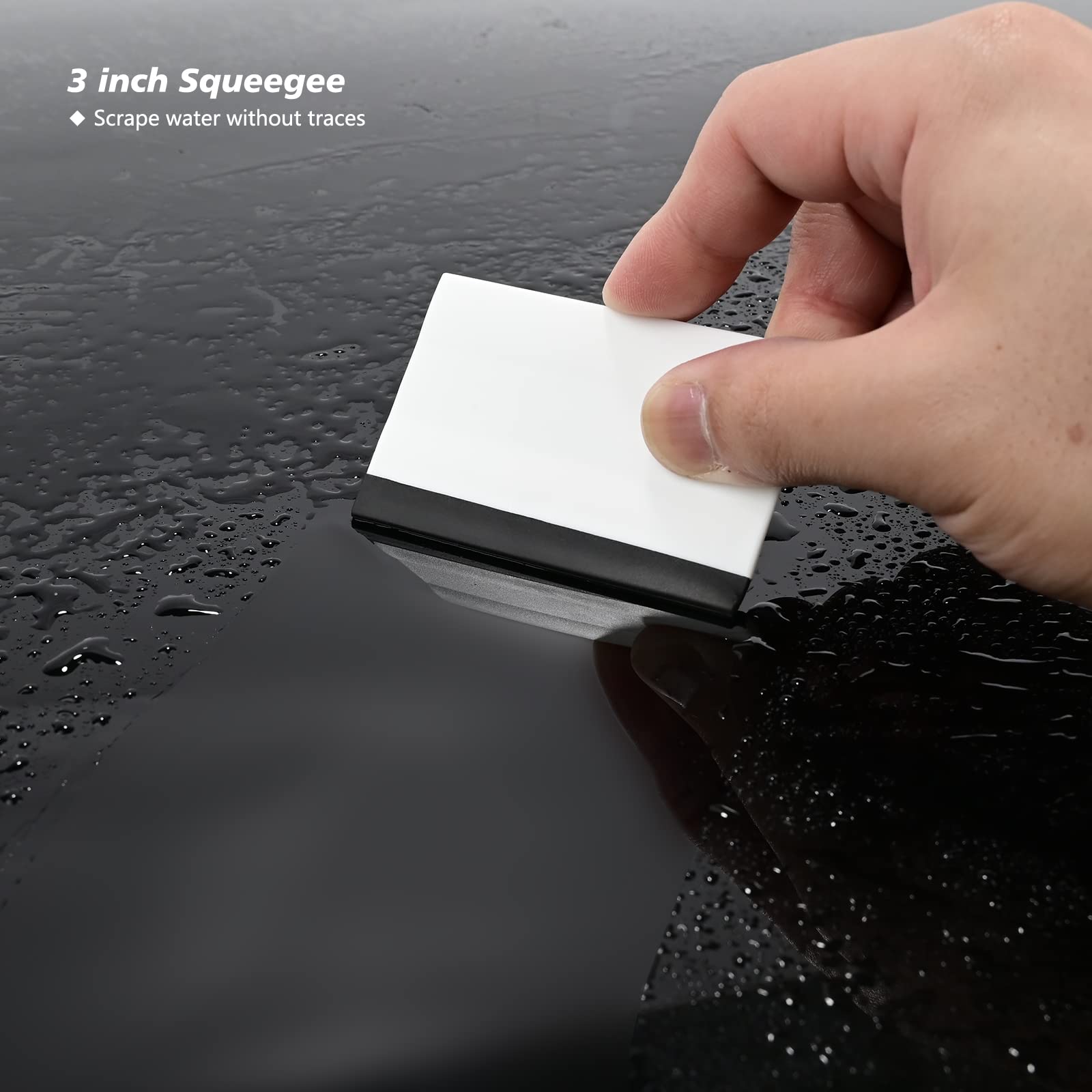 Ehdis Small Rubber Squeegee 3'' Block Squeegee For Car Window Windshield,Film,Stickers,Decals And Vinyl Applicator,Kitchens, Gla