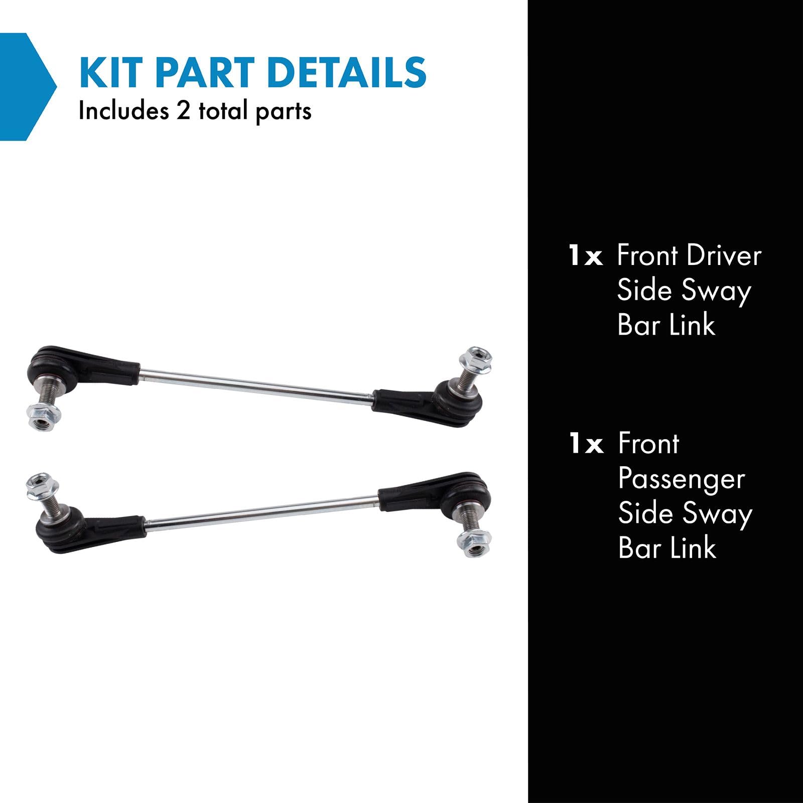 Trq Front Sway Bar Stabilizer Link Set Compatible With 2018-2021 Bmw X3 2019-2021 X4