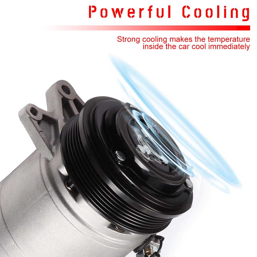 CCIYU A/C Compressor with Clutch A/C Air Compressor for Car 2002-2006 for Nissan Altima 3.5L,2004-2008 for Nissan Maxima 3.5L Ai