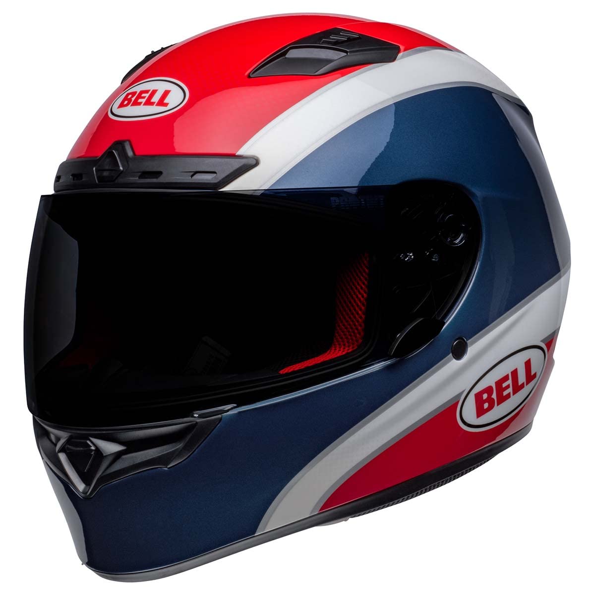 Bell Qualifier Dlx Mips Street Helmet (Classic Gloss Navy/Red - Medium)