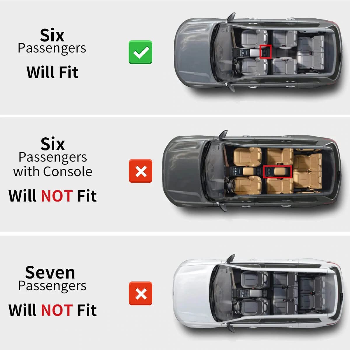 Lasfit Floor Mats & Trunk Mat For Jeep Grand Cherokee L 2021-2025 (Only For 6-Passenger Without Center Console) All Weather Cust
