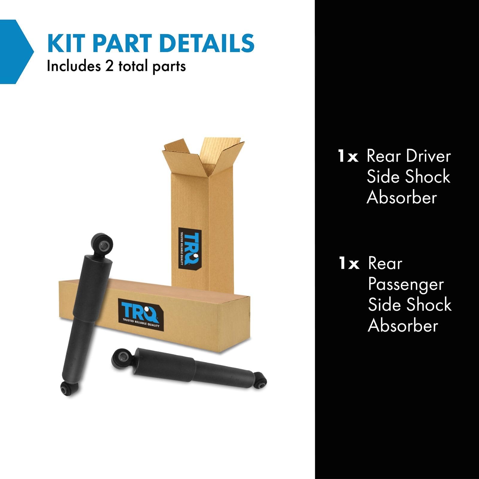 Trq Rear Shock Absorber Set Compatible With 2005-2012 Nissan Pathfinder