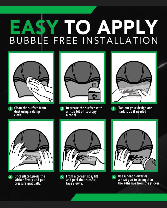 Bright Knight Reflective Flame Stickers, 4 Pcs Chrome Reflective Car Sticker Decal, Made With 3M Retro-Reflective Vinyl, Self-Ad