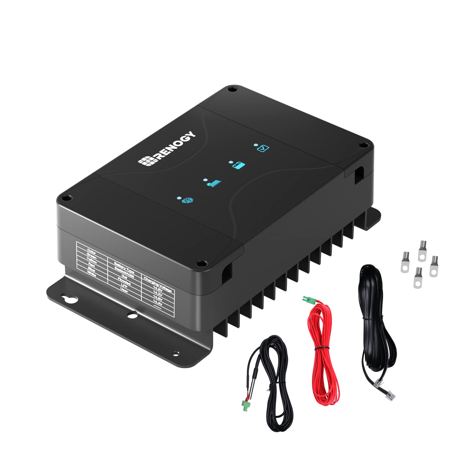 Renogy 12V 50A DC to DC Battery Charger with MPPT, On-Board Battery for Gel, AGM, Flooded and Lithium Batteries, Using Multi-Sta