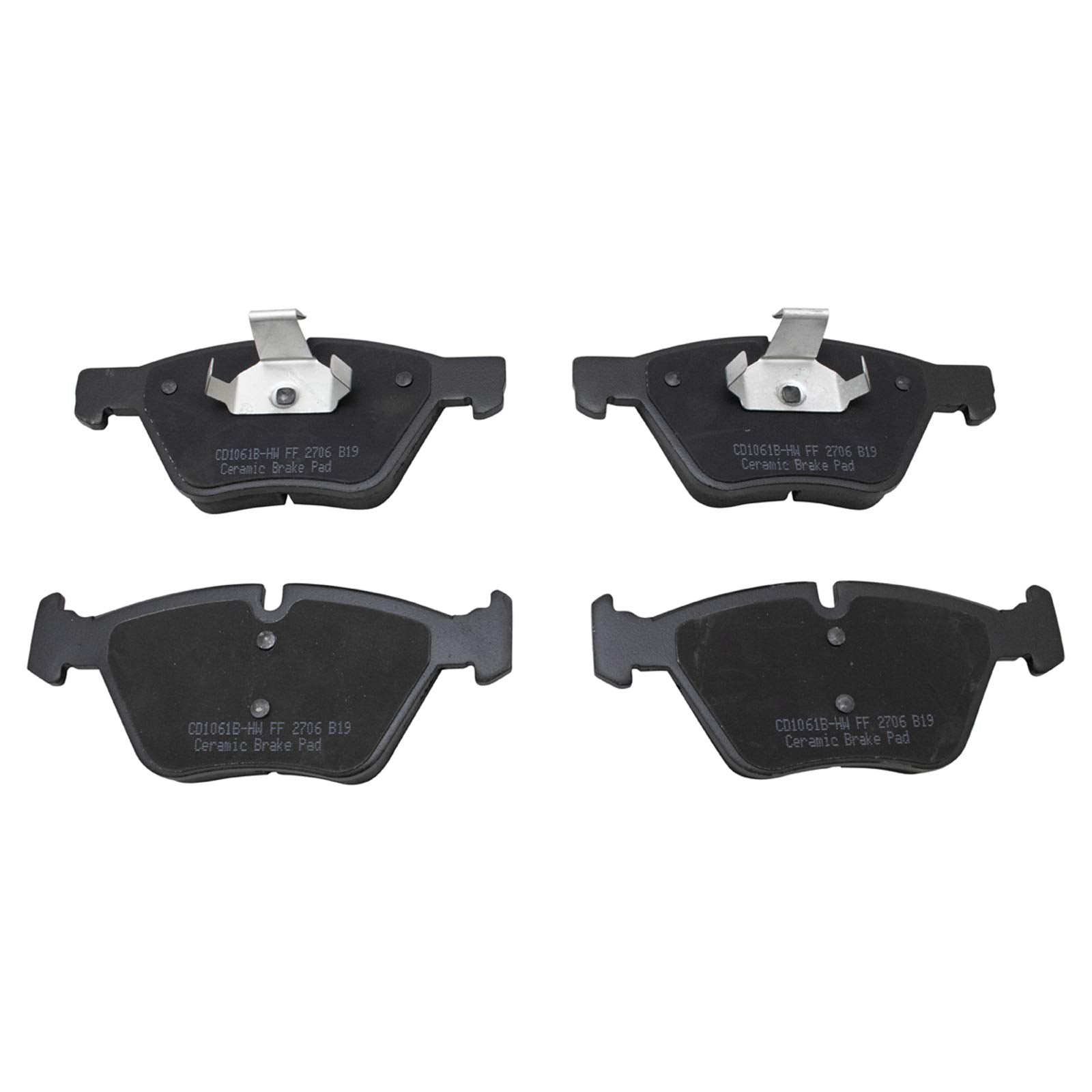 TRQ Front Brake Pads Ceramic Compatible with 2008-2013 BMW 128i 2006 325i 325xi 2007 328i 328xi 330i 330xi 335xi 2004-2007 525i