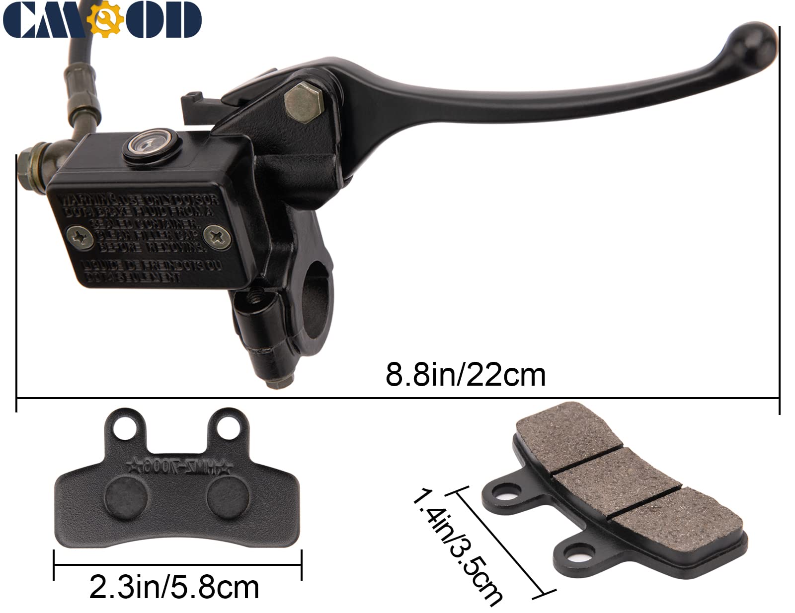 Front Disc Brake Master Cylinder Caliper Assembly For 50Cc 70Cc 90Cc 110Cc 125Cc Chinese Atv Ssr Dirt Bike Pit Bike Front Brake