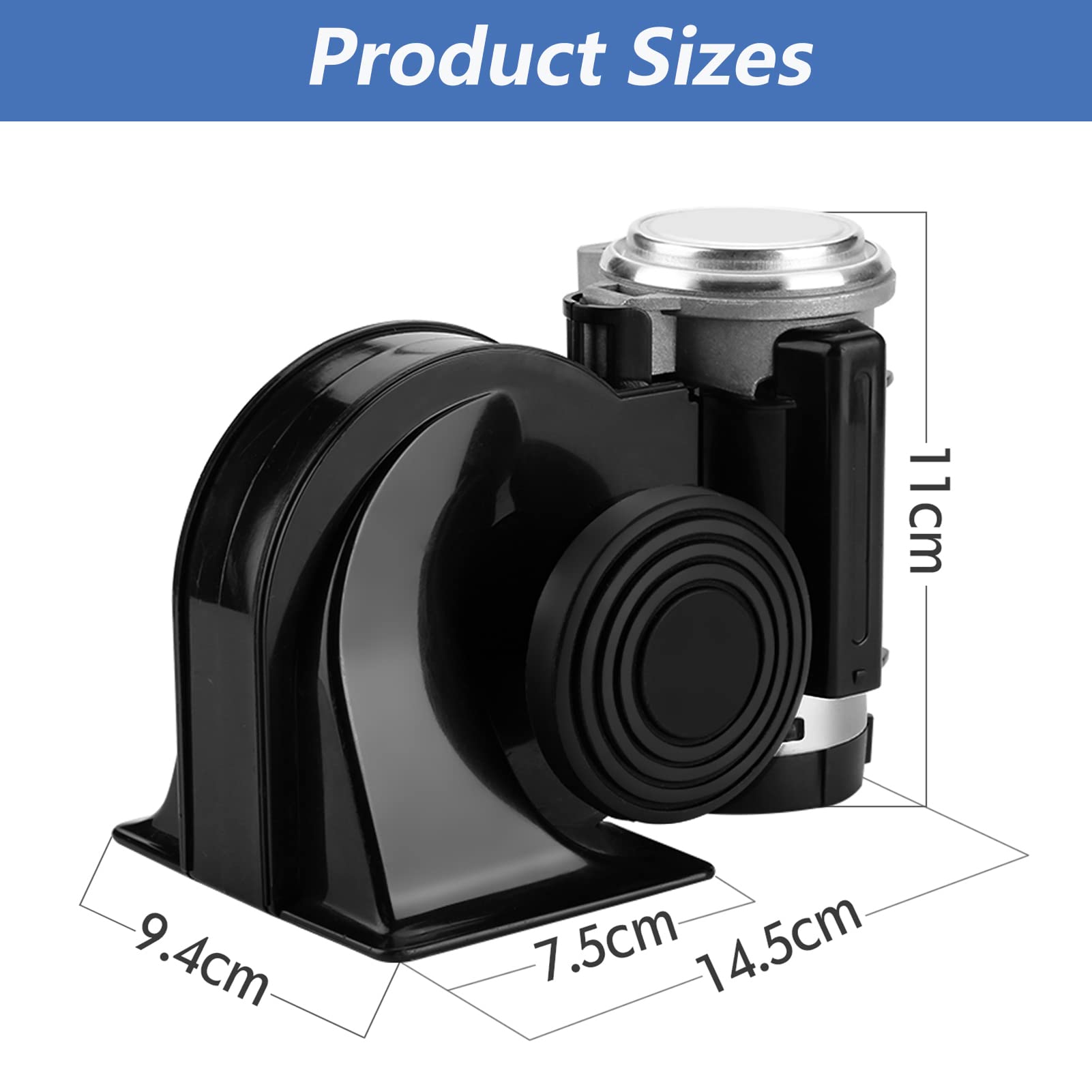 Hk Train Horn Air Horn For Truck, 12V 150Db Snail Electric Train Horn With Automotive Relay And Wiring Harness For Any 12V Vehic