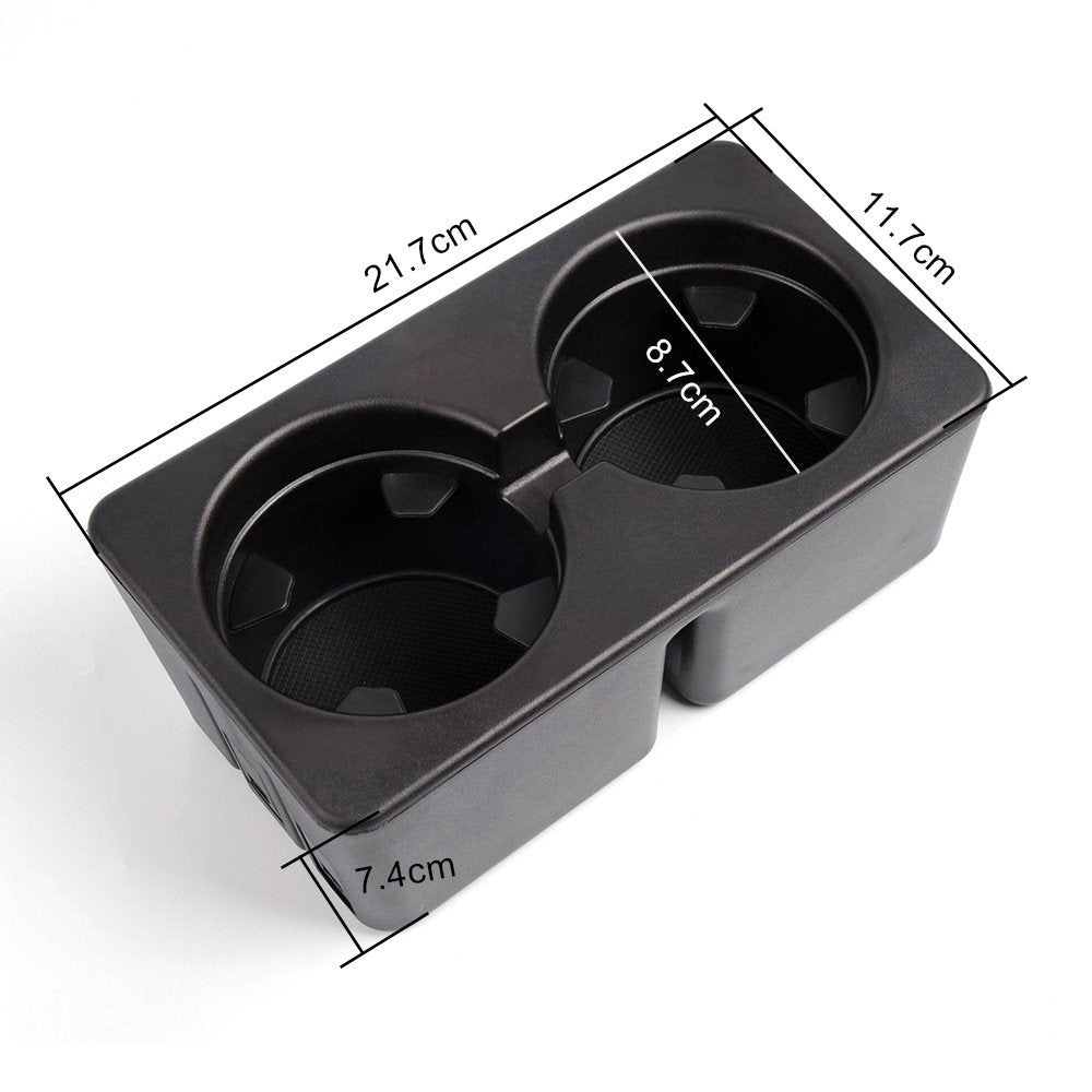 Pit66 Dual Cup Holder Insert Compatible With 2007-2014 Chevy Silverado Avalanche Suburban Sierra Yukon Escalade Drink Holder