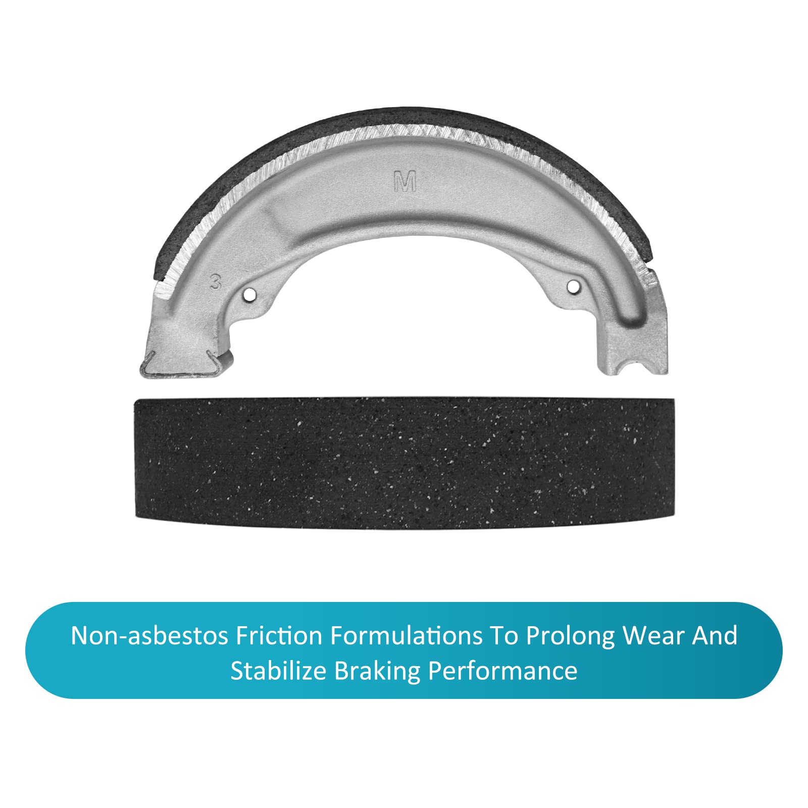 Rear Brake Shoes For Honda Recon 250 Trx250Ex Trx250X Trx250 1997-2022, 06430-Hm8-A10 06430-Hm8-A00