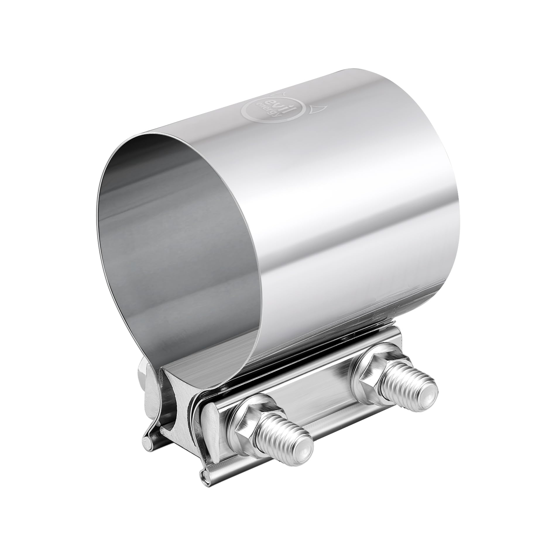 Evil Energy 3.5 Inch Exhaust Clamp,3 1/2'' Butt Joint Band Clamp Sleeve Coupler Stainless Steel For Pipes,Mufflers,Catalytic Con