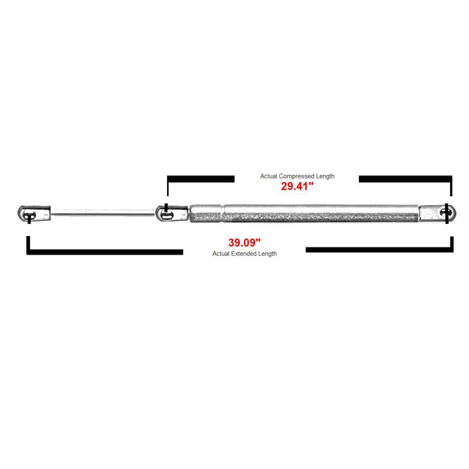 2 Pcs Rear Liftgate Hatch Lift Supports Struts Shocks Gas Spring 4900 For 1982-1992 Pontiac Firebird And Chevrolet Camaro Sg130001,8195287,10264