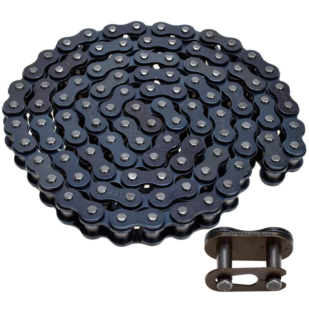 HIAORS 420 Chain 102 Link Chain With Connecting Master Link for 50cc 70cc 90cc 110cc 125cc SDG 107 125 Motorcycle Dirt Pit Bike 