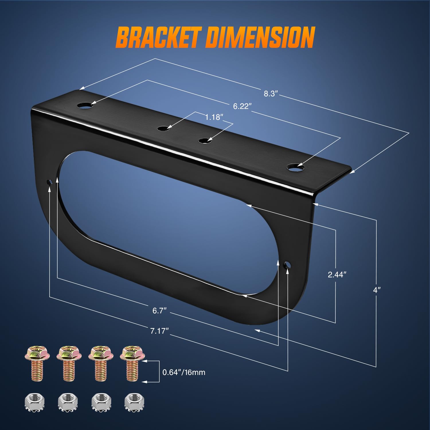 Nilight Hitch Cargo Carrier Oval Light Kit 2Pcs 6Inch Red W/Flush Mount Grommet Bracket Harness Waterproof Stop Turn Signal Tail