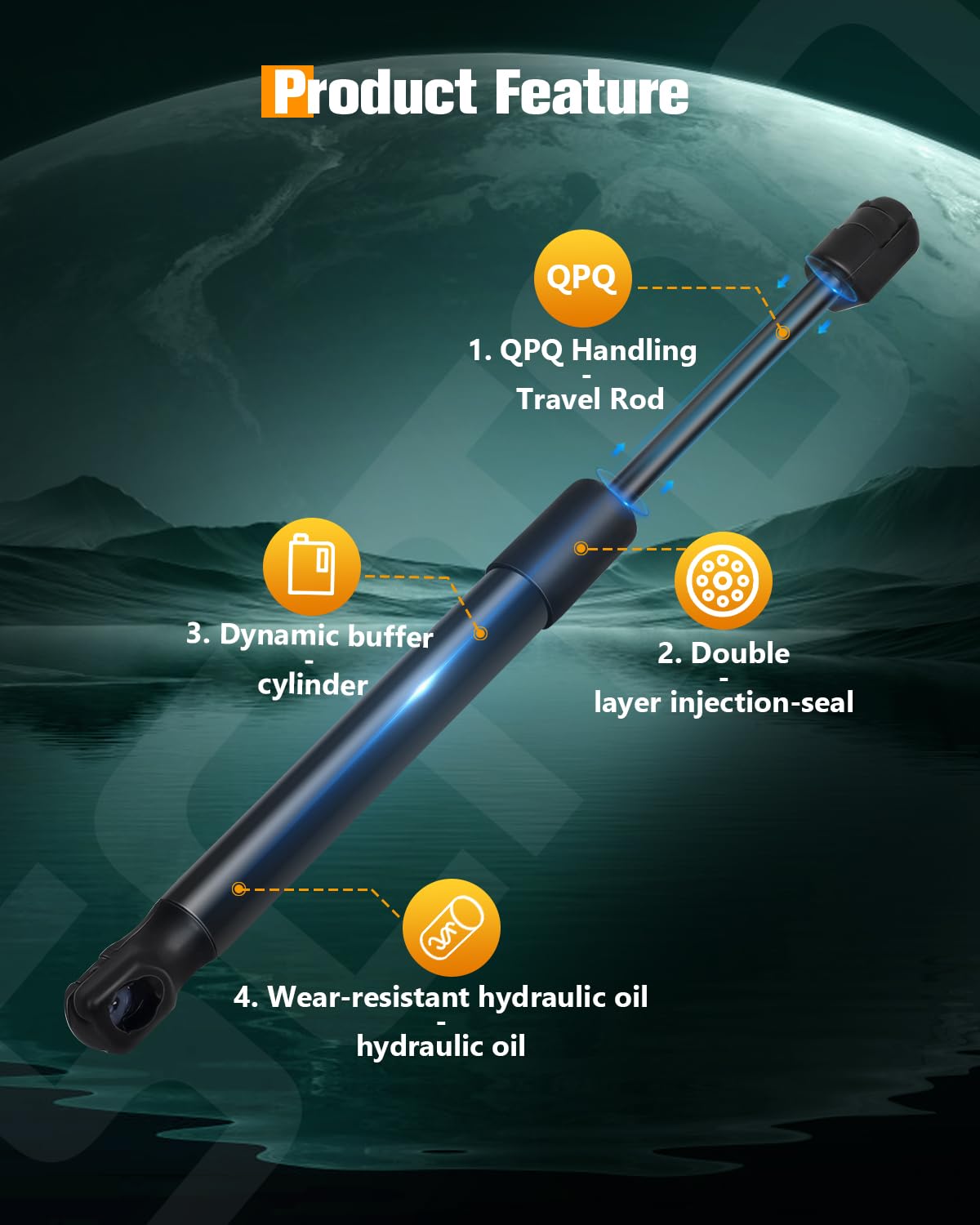 Scitoo Trunk Lift Supports Replacement Struts Gas Springs Shocks Fit For Nissan Altima 2.5L 2008-2013,For Nissan Altima 3.5L 200