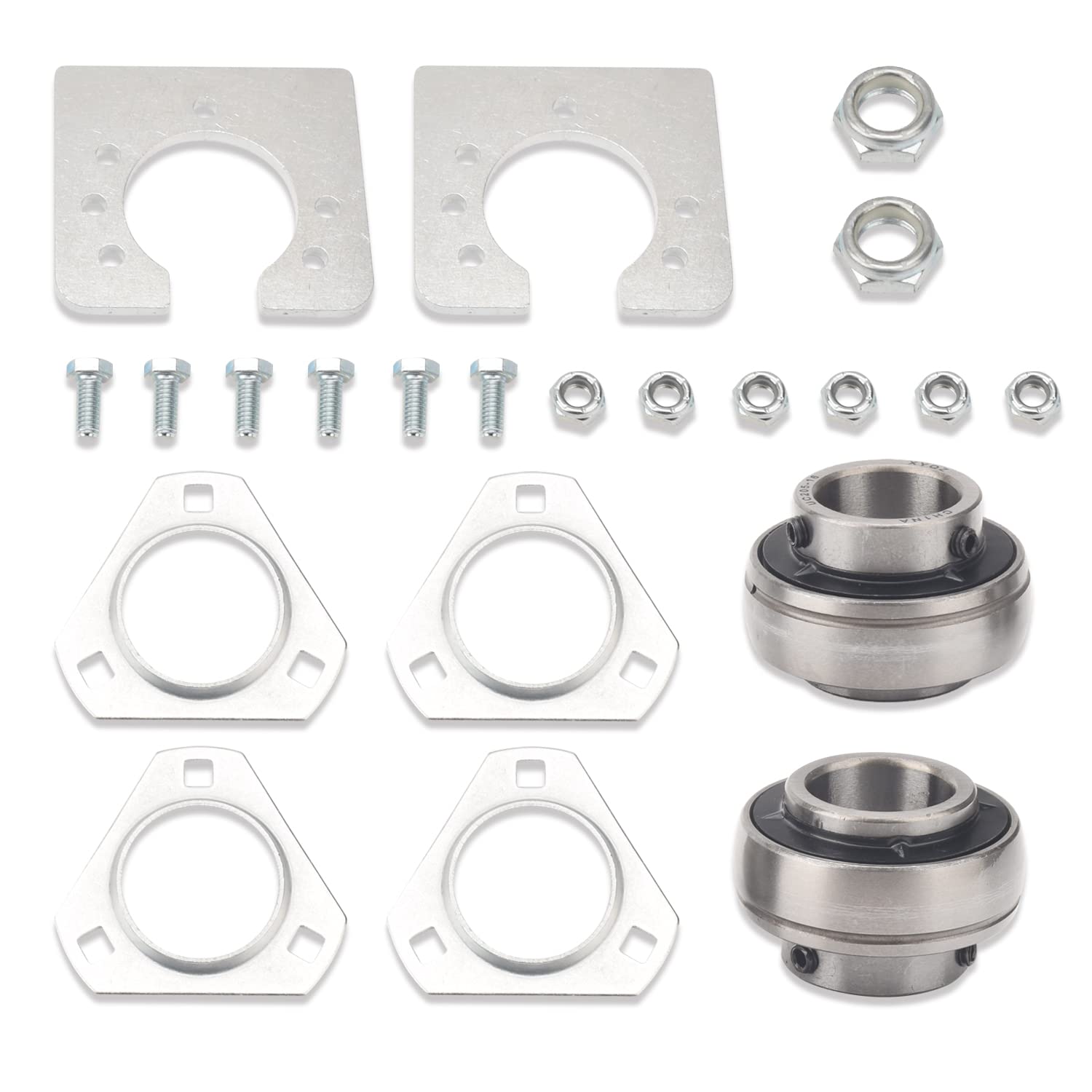 Go-Kart Live Axle Bearing Kit (1 inch) Compatible with Azusa axles, Also for Go Karts Mi-ni Bikes/Trikes/Off Road ATV - Axle wit
