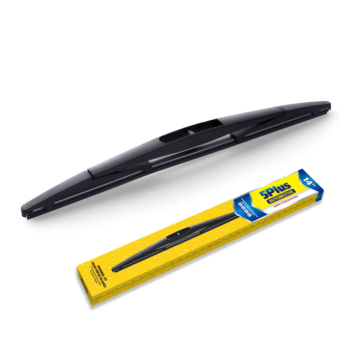 5 Plus Rear Wiper Blade 14 Inch (14-B), Replacement For Honda Crv 2011-2007 Fit 2020-2007 Pilot 2020-2016,2008-2003 /Acura Rdx 2