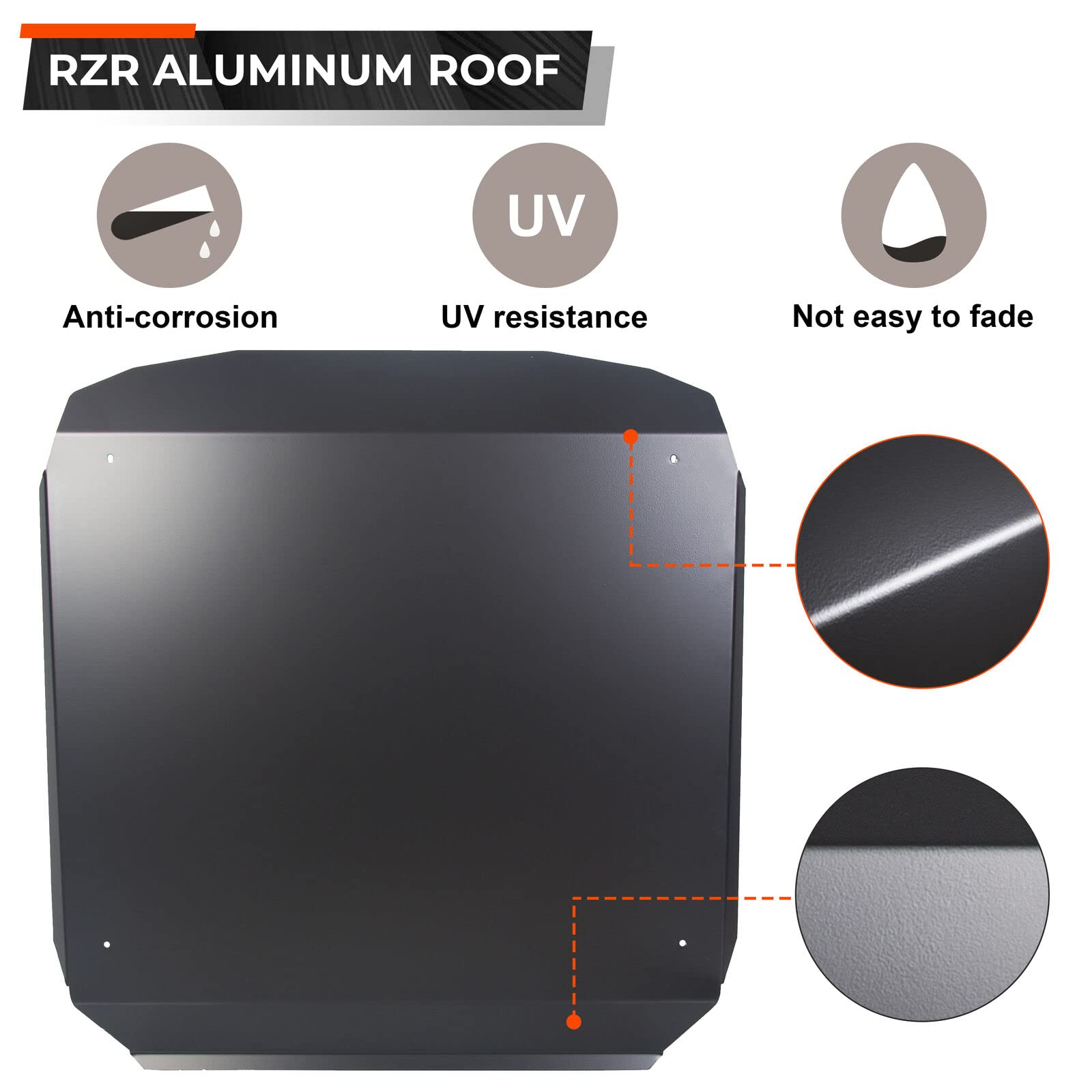 Ecotric Aluminum Hard Roof Top Compatible With 2014-2023 Polaris Rzr 900/1000 / Turbo/Xp 1000 2 Seater (Not Compatible With Turbo S)