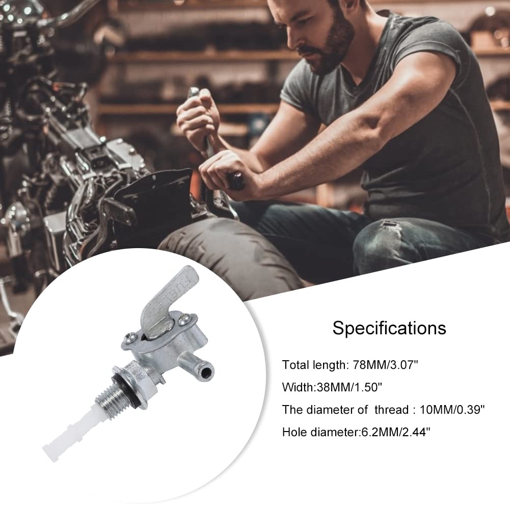 2Pcs Petrol Tap Generator Fuel Tap Valve Motorcycle Atv Valve Tap Valve Generator Fuel Shut Off Valve