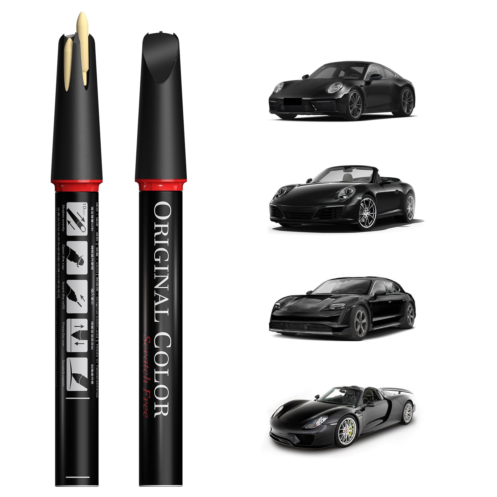 Carhoo M8Y/Y8 Mahogany Metallic Compatible With Porsche Exact Match Touch Up Paint Pen, Car Scratch Remover for Nicks and Chips 