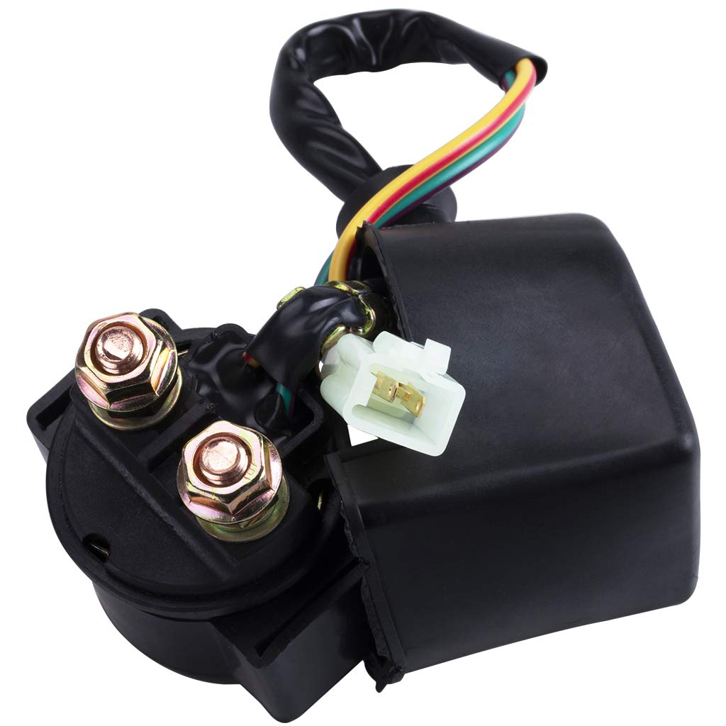 CNCMOTOK CDI Box Ignition Coil Solenoid Relay Voltage Regulator with Spark Plug Set of Five(5) for 50cc 70cc 90cc 110cc 125cc AT