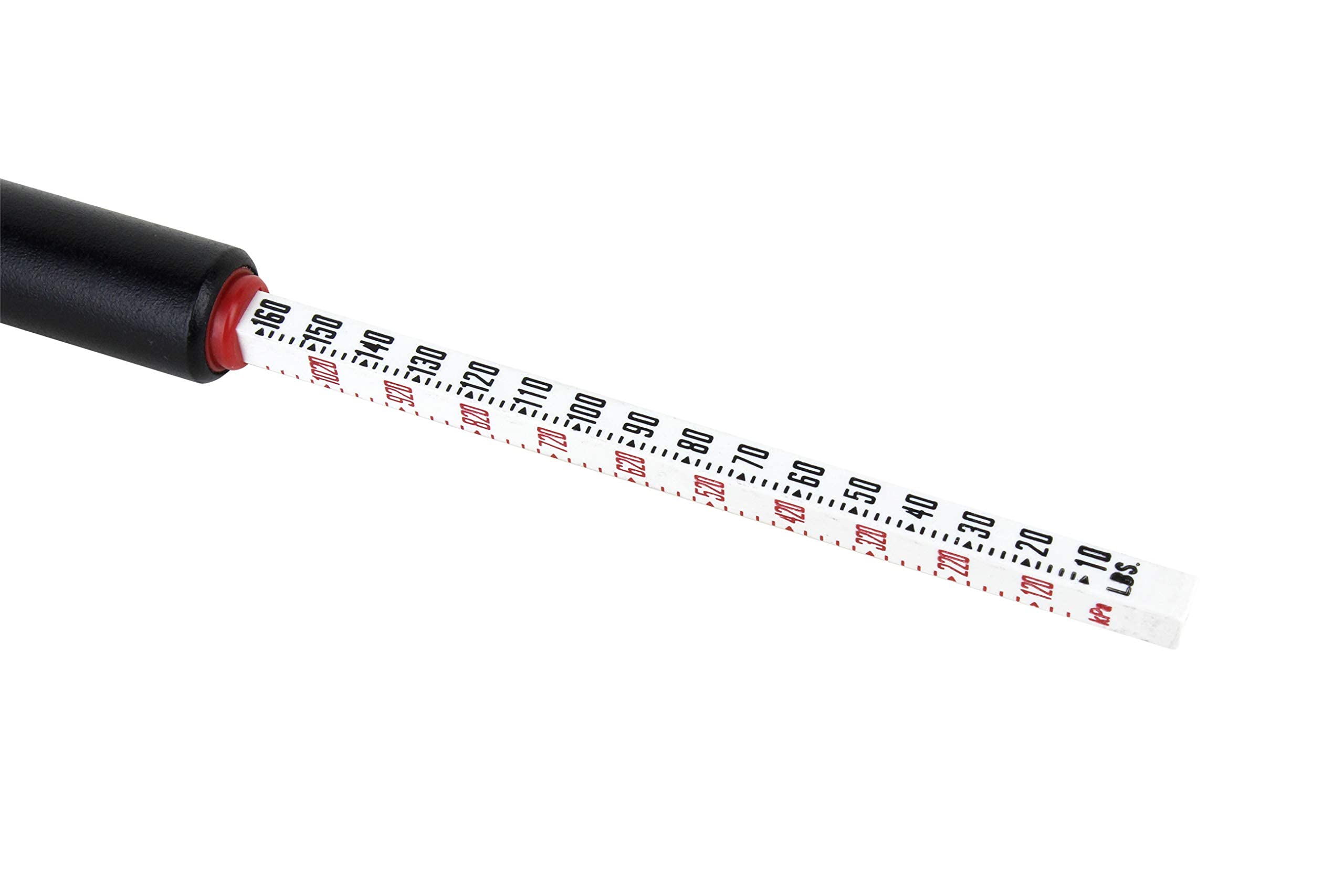 Milton 986BLK: Dual Foot Straight Lock-On Chuck Service Gauge, Non-Slip Grip Matte Black Poly -13    1-160 Psi, For Large Vehicl