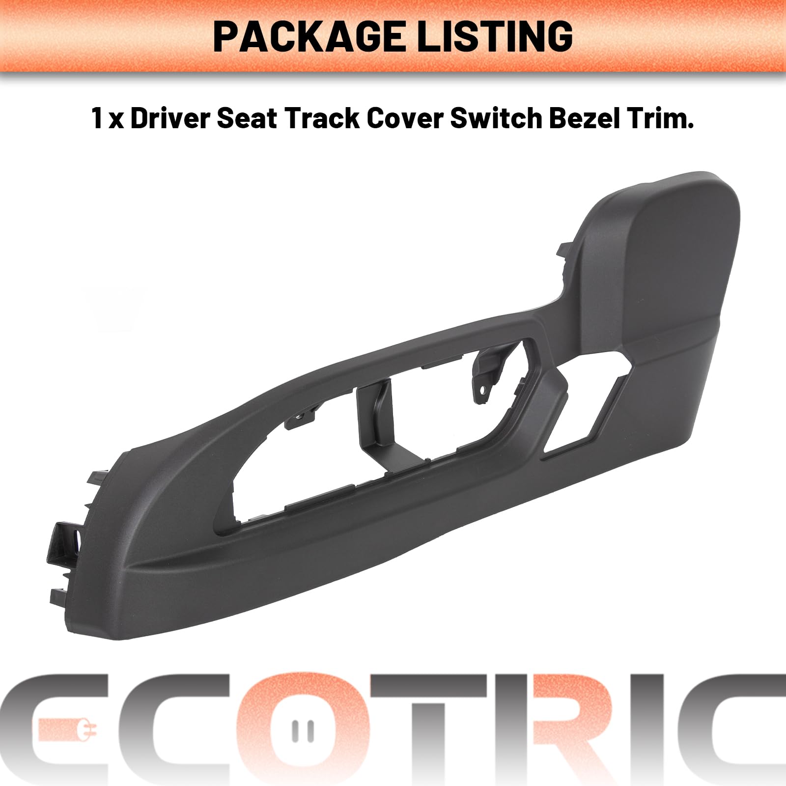 Ecotric Driver Seat Trim Panel Compatible With 2009-2017 Buick Enclave/Chevrolet Traverse/Gmc Acadia Driver Seat Track Cover Replace For 25941769