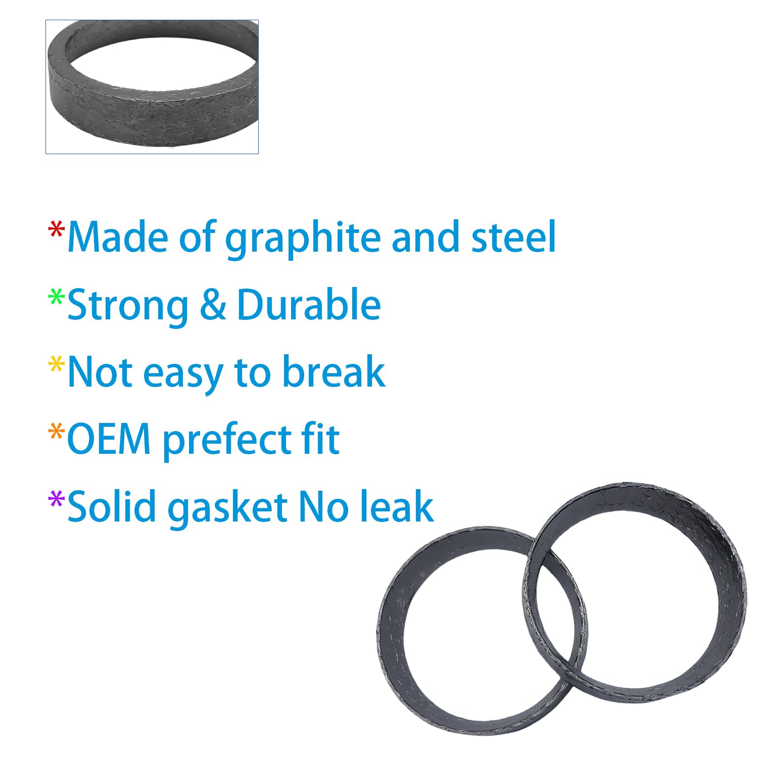 Biglknm 10Pcs Graphite Steel Mesh Tapered Port Gaskets For 1984-Later Most Bikes Touring Sportster Dyna Softail Evo