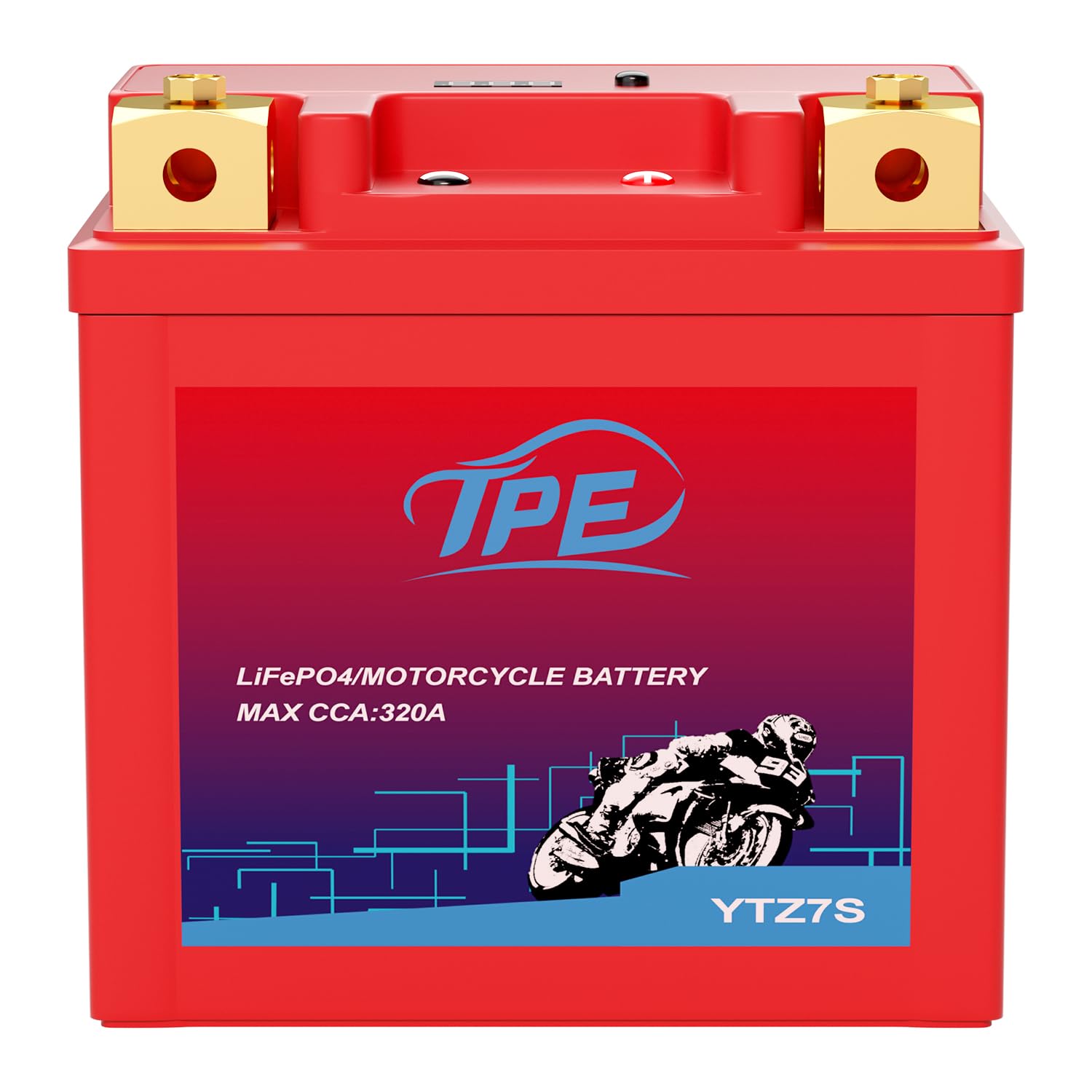 Tpe Lithium Motorcycle Battery Ytz7S-Bs 12V 4Ah 320Cca Powersport Battery For Atv, Jet Ski, Scooter, Pwc And More